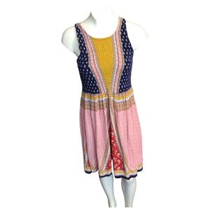 Patrons of Peace Multicolor Patchwork Mini Dress
